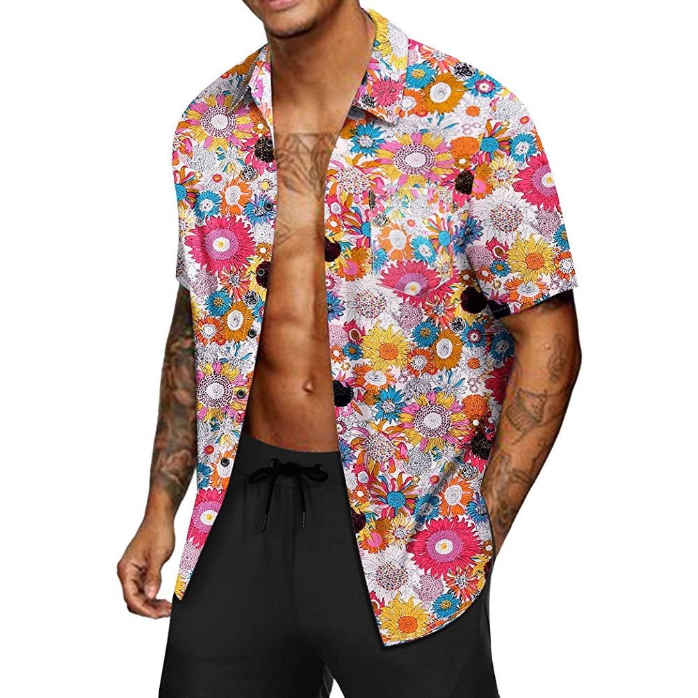 Wanderer Floral Short Sleeve Button Up - Aces Wilder