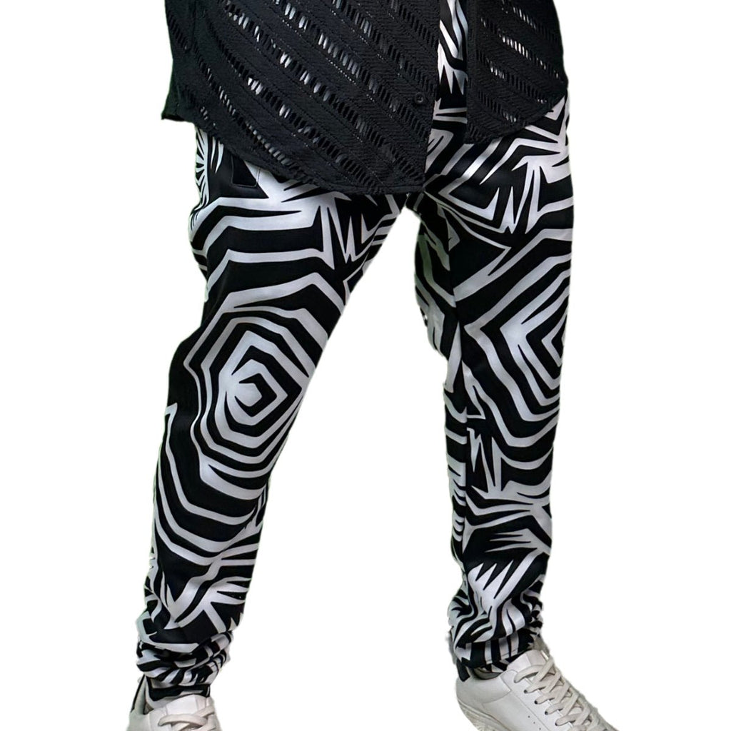 Zoras - Zebra Pattern Zipped Pocket Joggers - Aces Wilder