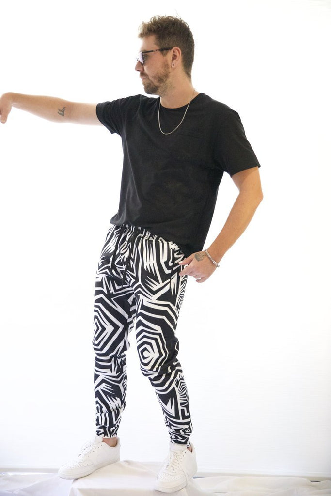 Zoras - Zebra Pattern Zipped Pocket Joggers - Aces Wilder